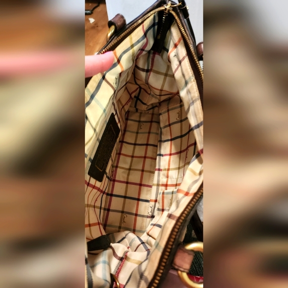 Coach Signature Shoulder Tote Bag Canvas & Leather 15" X 10 1/2" - Picture 11 of 16